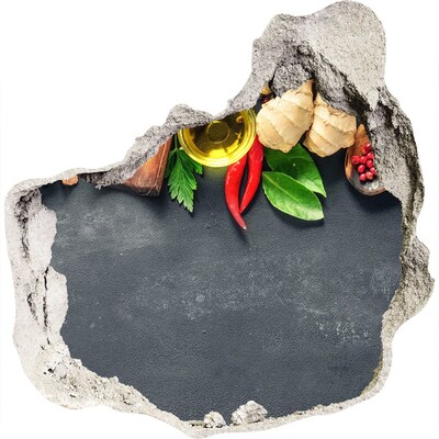 3d fali matrica lyuk a falban Konyhai ízek a falon túlról