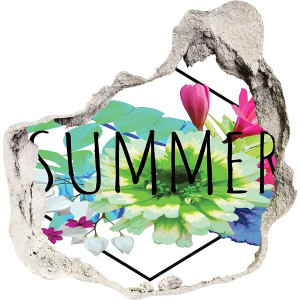 3d fali matrica lyuk a falban Nyári virágrobbanás