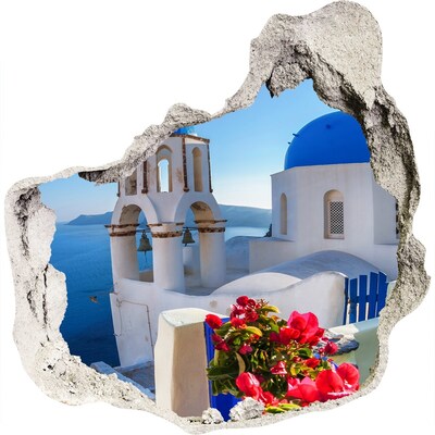 3d fali matrica lyuk a falban Santorini teljes pompájában