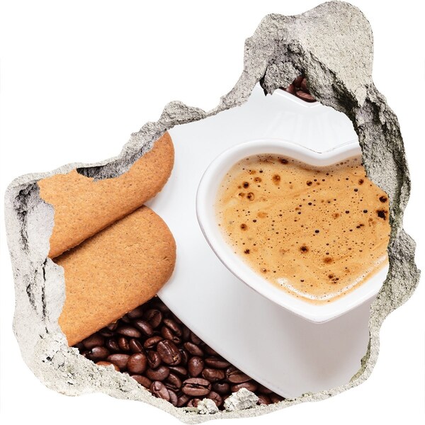 3d fali matrica lyuk a falban Kávé sütikkel