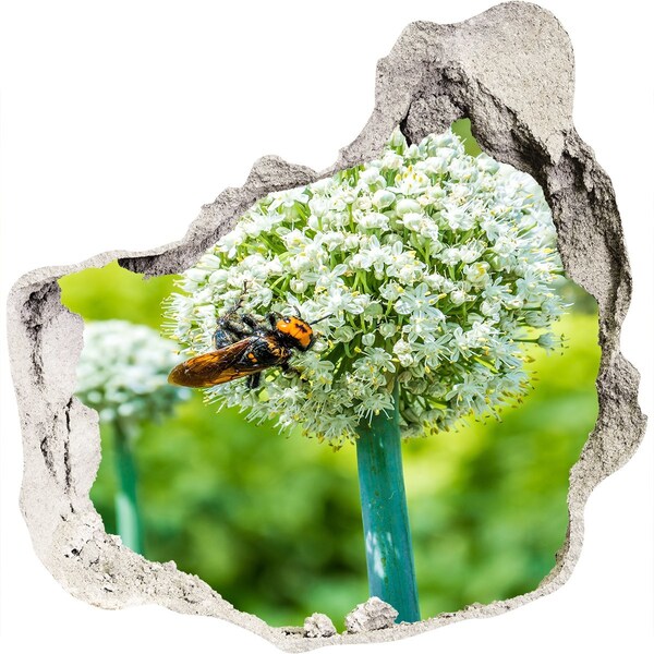 3d fali matrica lyuk a falban Virágos rét méhecskével