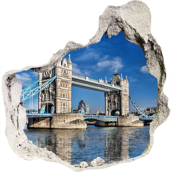 3d fali matrica lyuk a falban Tower Bridge Londonban