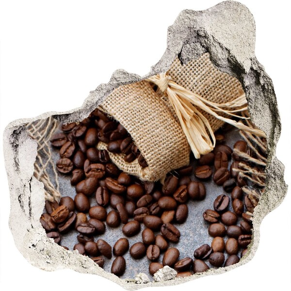 3d fali matrica lyuk a falban Kávé egy romos falban