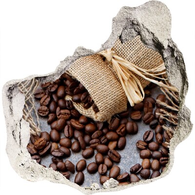 3d fali matrica lyuk a falban Kávé egy romos falban