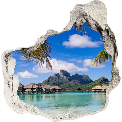 3d fali matrica lyuk a falban Pálmafák a bora bora