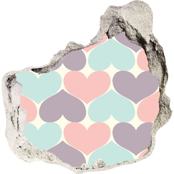 3d fali matrica lyuk a falban Szív betonban