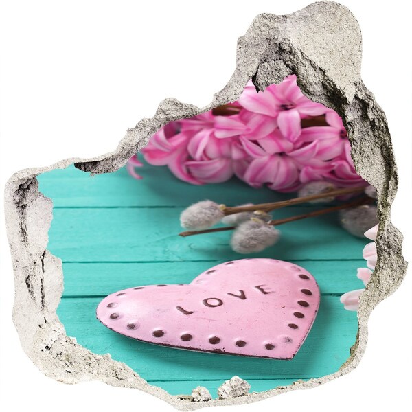 3d fali matrica lyuk a falban Egy szeretettel teli szív