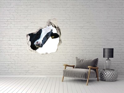 3d fali matrica lyuk a falban Tehén egy lyukban a falban