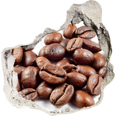 3d fali matrica lyuk a falban Kávé egy romos falban