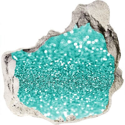 3d fali matrica lyuk a falban Csillogó víz egy lyukban a falban