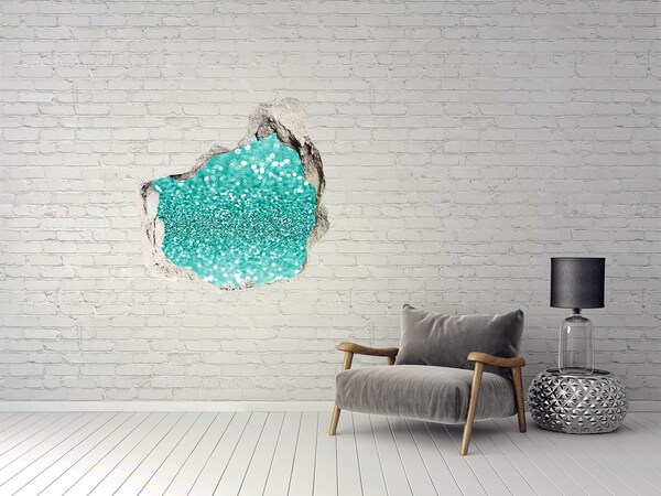 3d fali matrica lyuk a falban Csillogó víz egy lyukban a falban