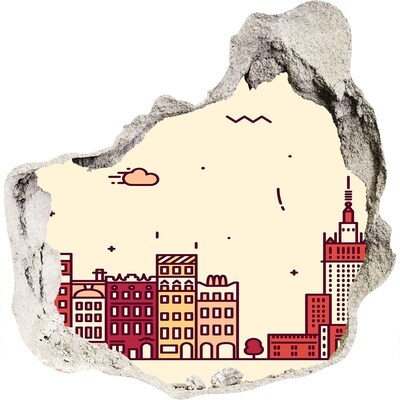 3d fali matrica lyuk a falban A város a fal mögött