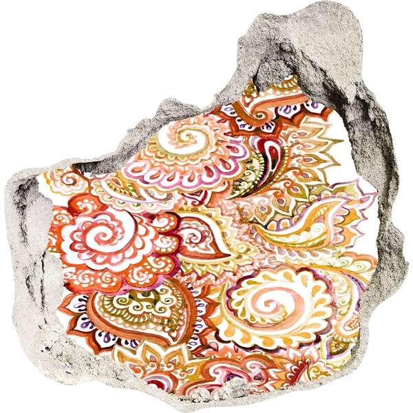 3d fali matrica lyuk a falban Színes minták beton alapon