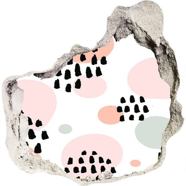 3d fali matrica lyuk a falban Egy lyuk a falon színes foltokkal