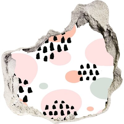 3d fali matrica lyuk a falban Egy lyuk a falon színes foltokkal