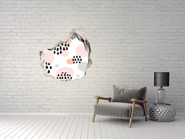 3d fali matrica lyuk a falban Egy lyuk a falon színes foltokkal