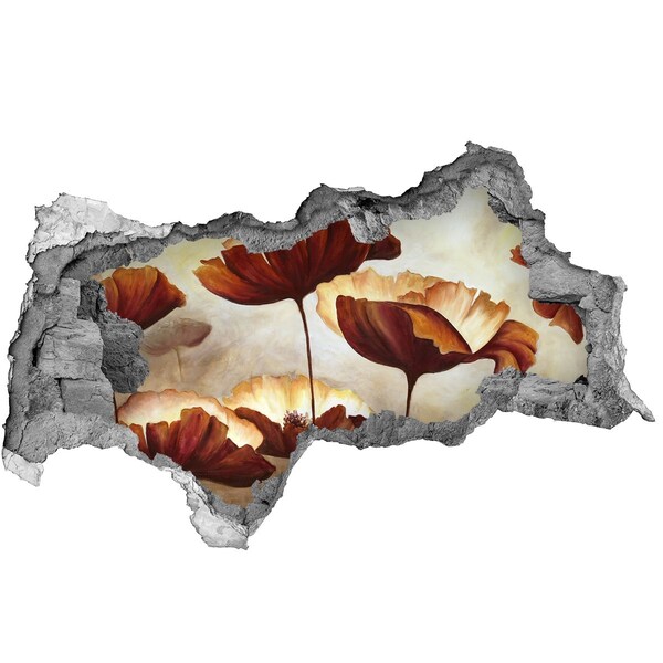 3d fali matrica lyuk a falban Virágos álom egy romos falban