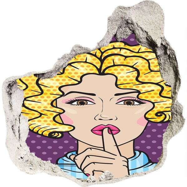 3d fali matrica lyuk a falban Egy nő titokzatos mosollyal