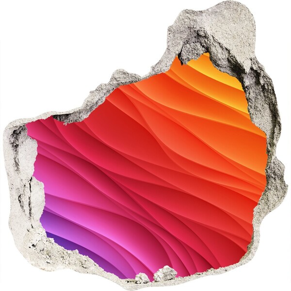 3d fali matrica lyuk a falban Színhullám egy lyukban a falban