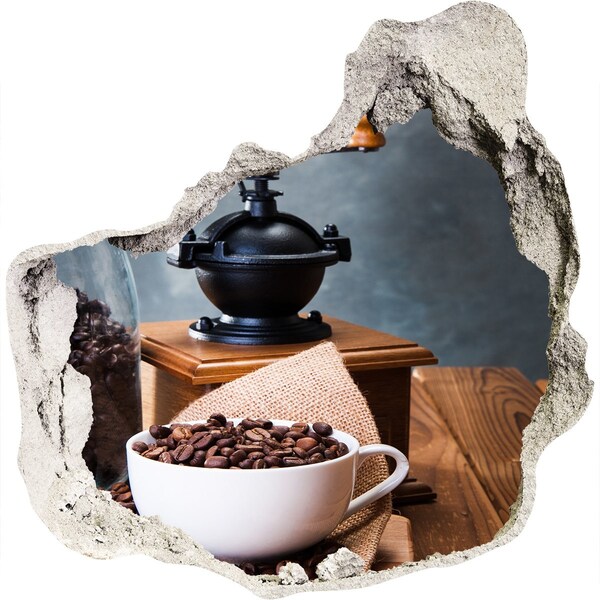 3d fali matrica lyuk a falban Kávé egy otthoni kávézóban