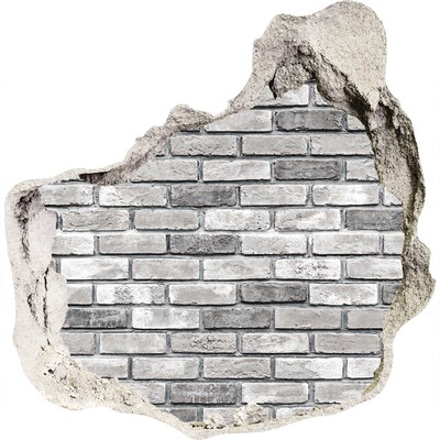 3d fali matrica lyuk a falban Egy romos téglafal