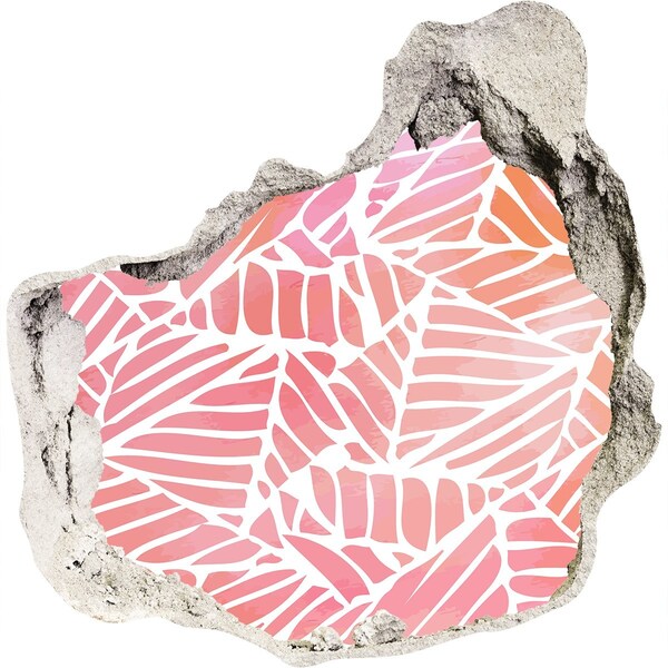 3d fali matrica lyuk a falban Trópusi levélminta