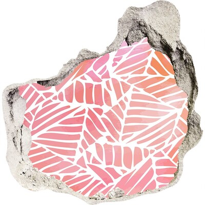 3d fali matrica lyuk a falban Trópusi levélminta