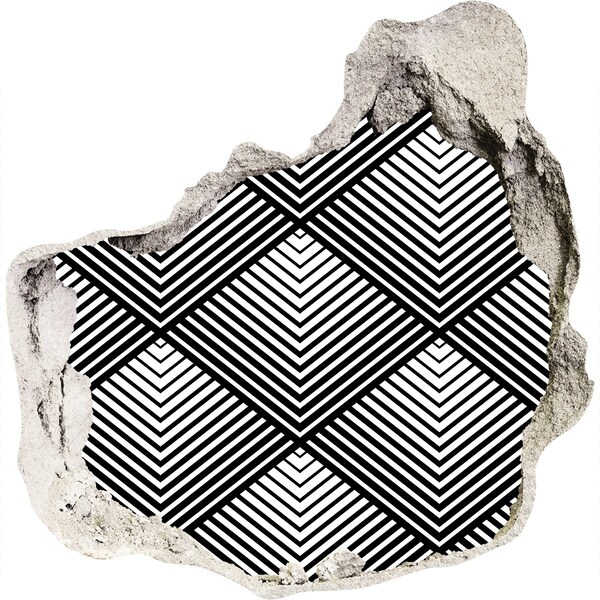 3d fali matrica lyuk a falban Geometria a hulladékban