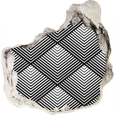 3d fali matrica lyuk a falban Geometria a hulladékban