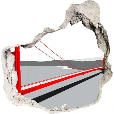 3d fali matrica lyuk a falban Golden Gate híd Kaliforniában