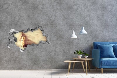 3d fali matrica lyuk a falban Szerelem egy romos falban