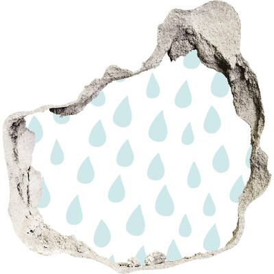 3d fali matrica lyuk a falban Esőcseppek a fal mögött