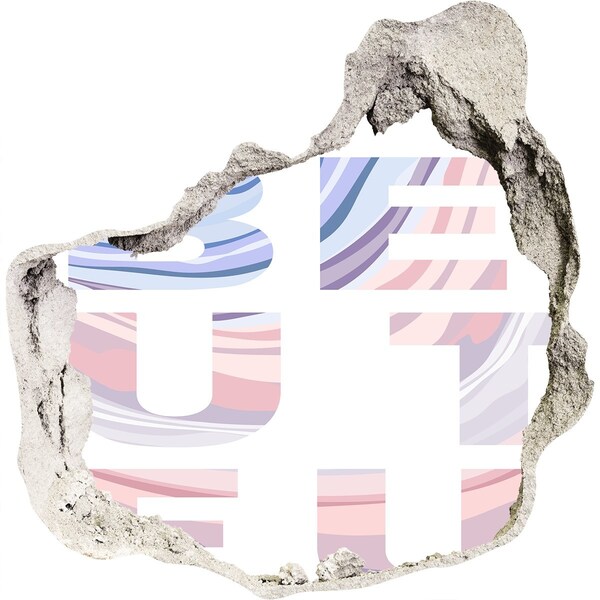 3d fali matrica lyuk a falban Graffiti stílusú belső tér