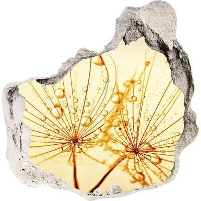 3d fali matrica lyuk a falban Arany virágok betonban