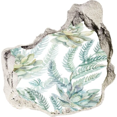 3d fali matrica lyuk a falban Egy zöld oázis betonban