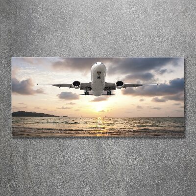 Akrilüveg fotó Repülőgép a tenger felett