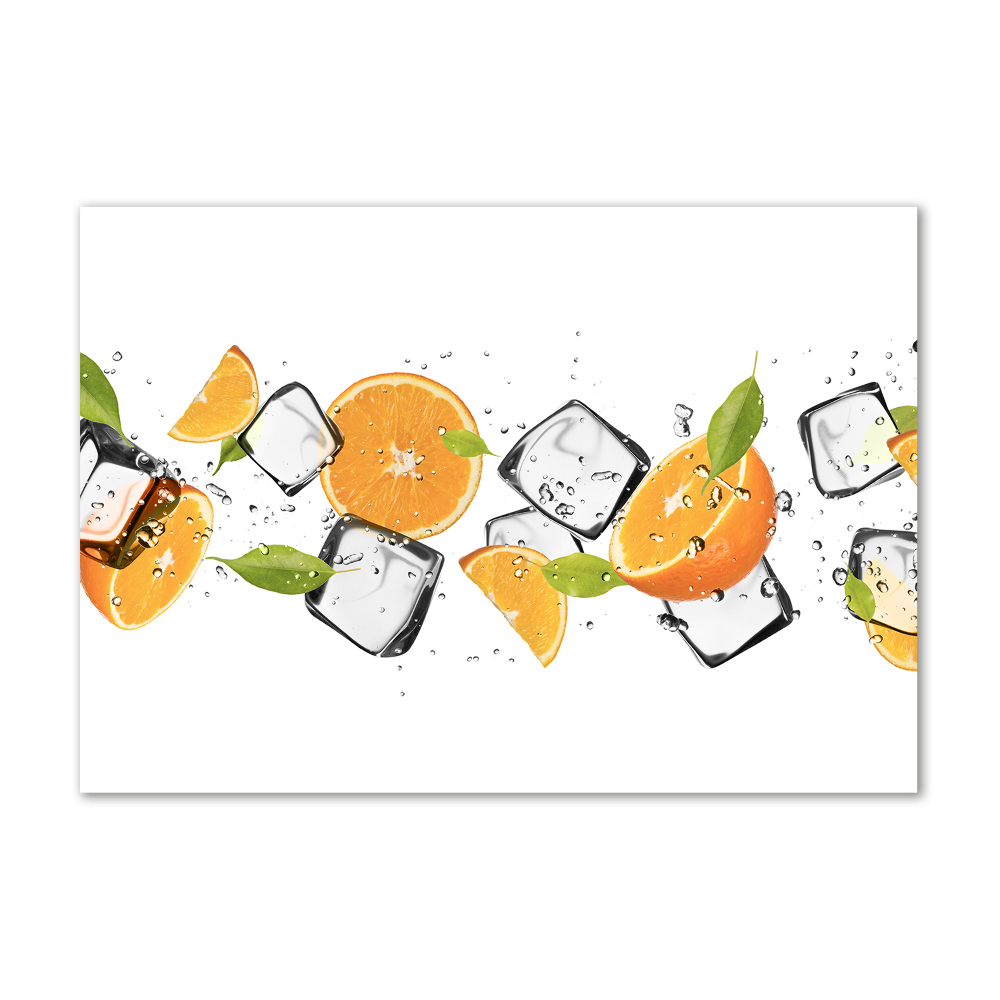Akril üveg kép Narancs jéggel
