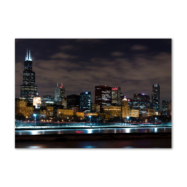 Akrilüveg fotó Chicago éjjel