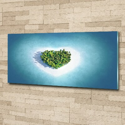 Akril üveg kép Szív alakú sziget