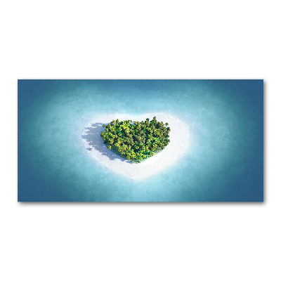 Akril üveg kép Szív alakú sziget