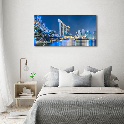 Akril üveg kép Singapore éjjel