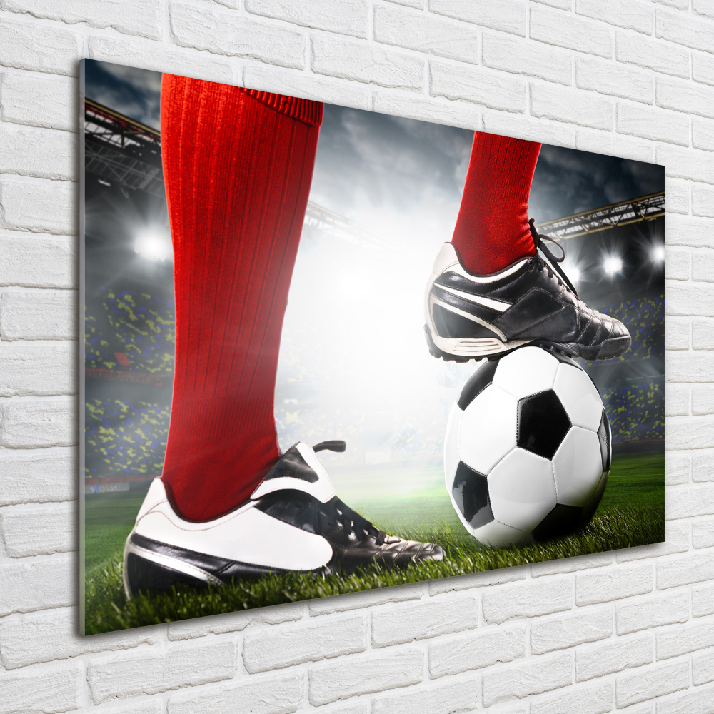 Akrilüveg fotó Futballista lába