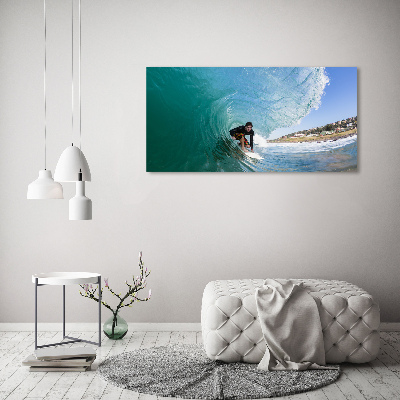 Akrilüveg fotó Surfer a hullám