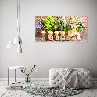 Akril üveg kép Herbs egy húr