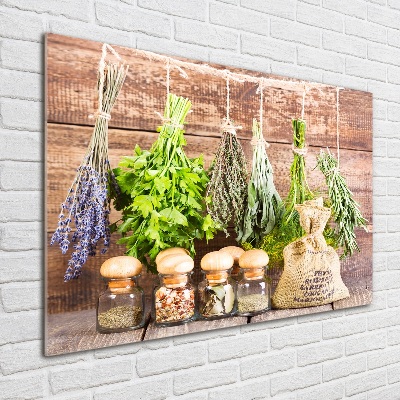 Akril üveg kép Herbs egy húr