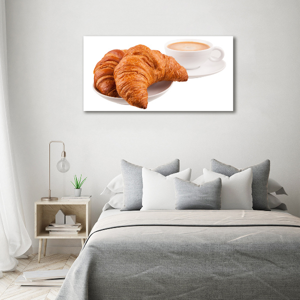 Akril üveg kép Croissant és kávé