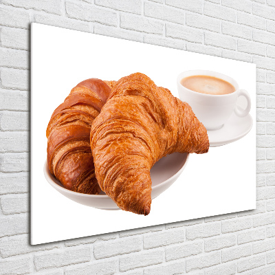 Akril üveg kép Croissant és kávé