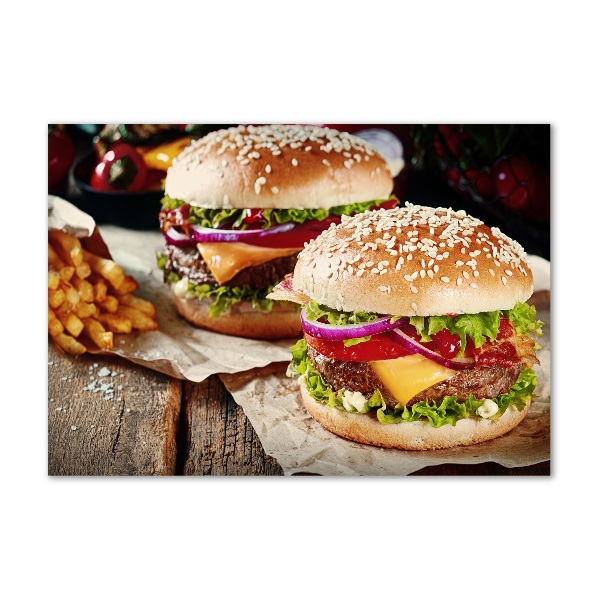 Akril üveg kép Hamburger