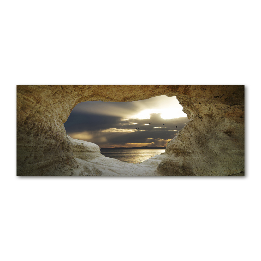 Akril üveg kép A tengerparti barlang