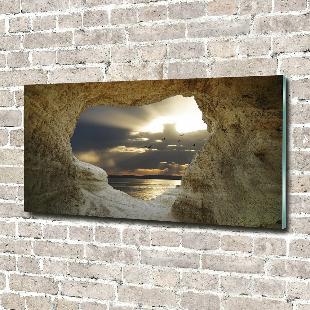 Akril üveg kép A tengerparti barlang